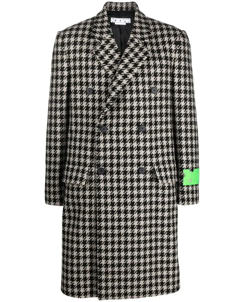 OFF-WHITE Doppelreihiger Hands Off Mantel - Grau Grau