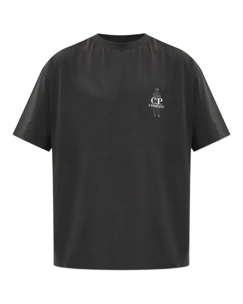 C.P. Company T-Shirt mit Logo-Print - Grau Grau