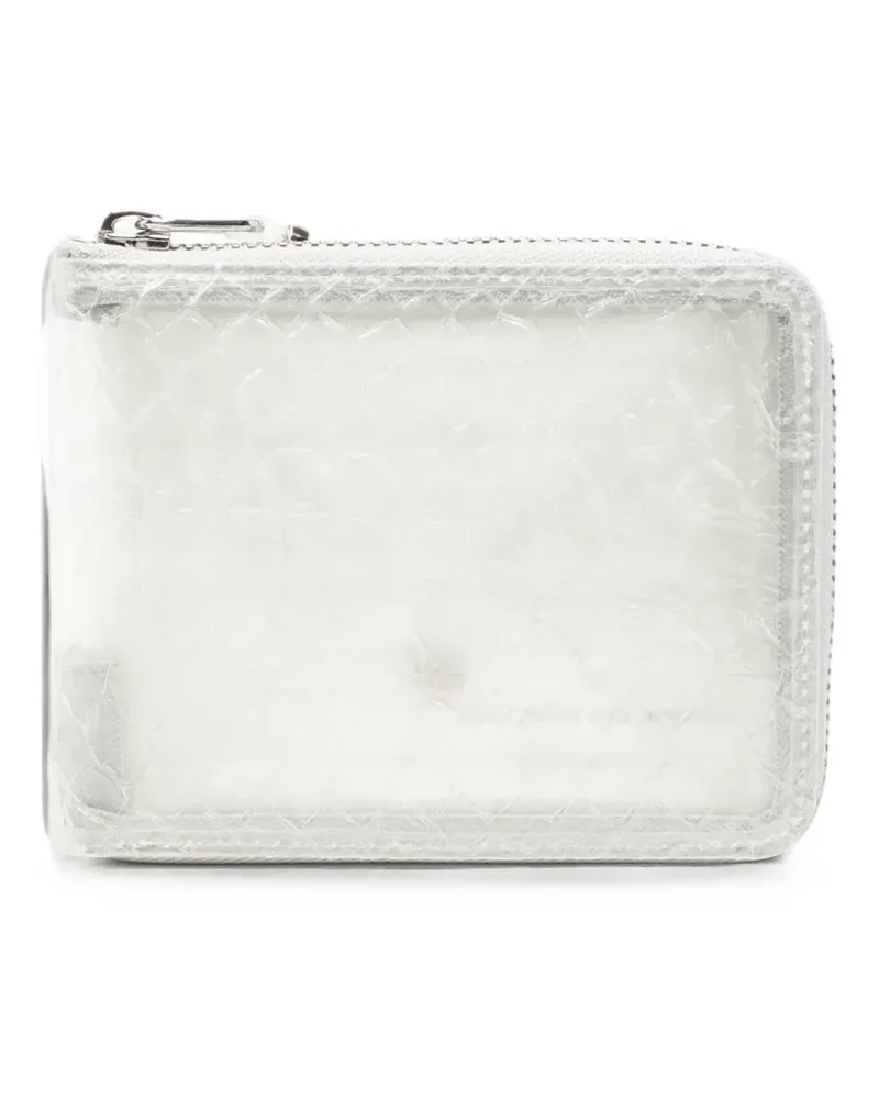 Comme des Garçons snake-effect zip-around wallet - Weiß Weiß