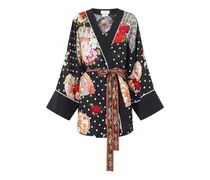 Daughters Of Duende floral-print kimono jacket - Schwarz