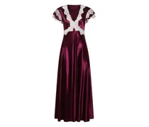 Kleid mit V-Ausschnitt - Violett