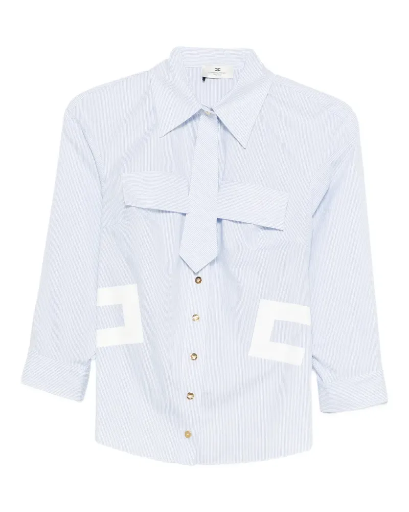 Elisabetta Franchi Gestreifte Bluse - Weiß Weiß