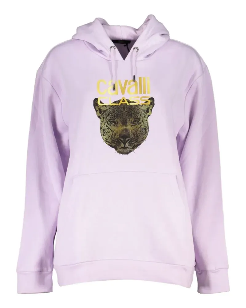 Roberto Cavalli graphic-print hoodie - Violett Violett