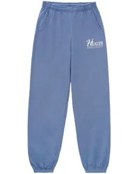 SPORTY & RICH Jogginghose mit Slogan-Print Blau