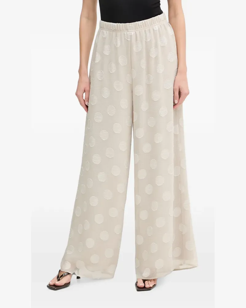 Joseph Ribkoff polka-dot palazzo pants - Nude Nude