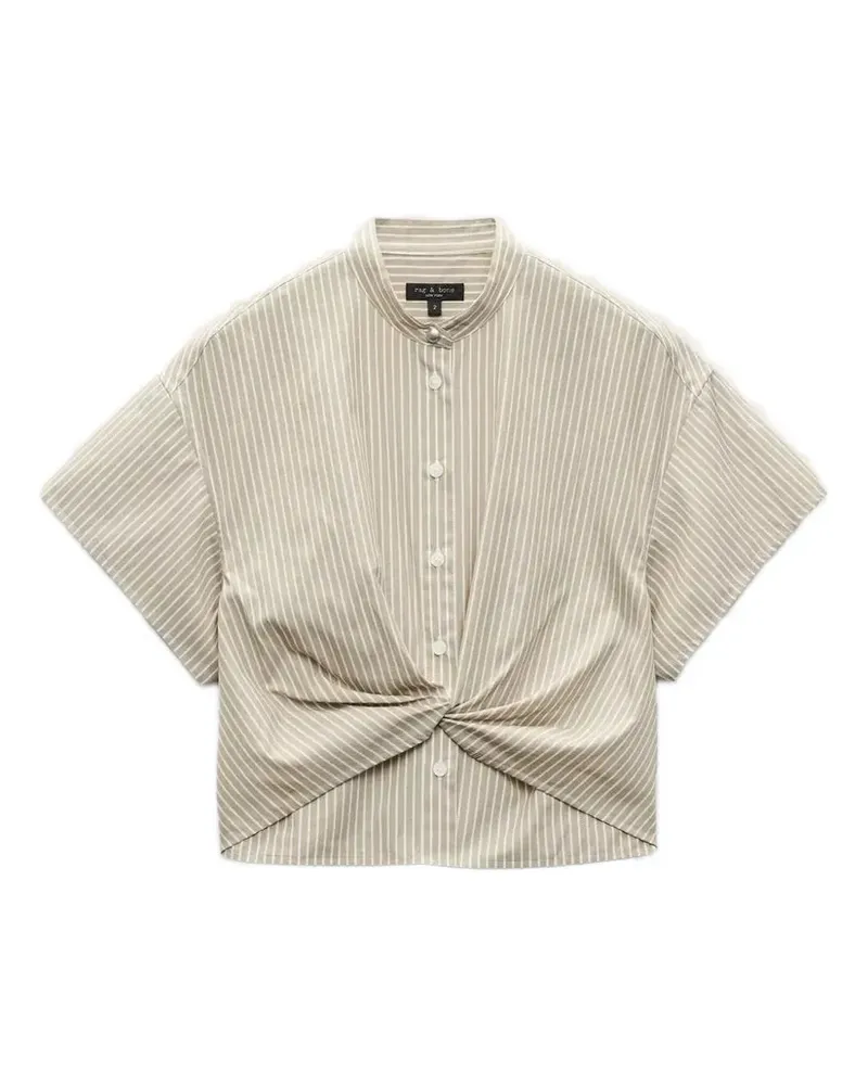 Rag & Bone twisted striped shirt - Grau Grau