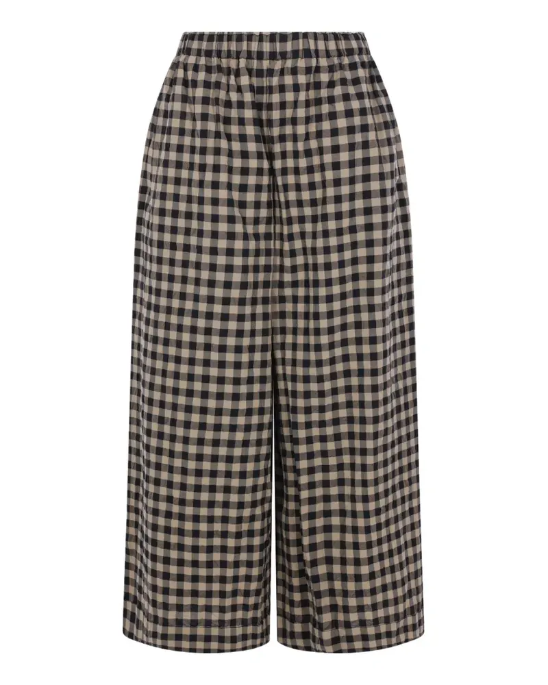 Daniela Gregis gingham-check elasticated-waist trousers - Schwarz Schwarz
