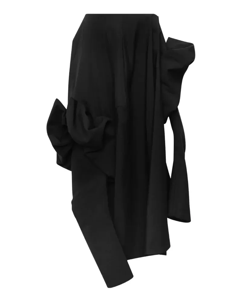 Comme des Garçons Drapierter Oversized-Midirock - Schwarz Schwarz
