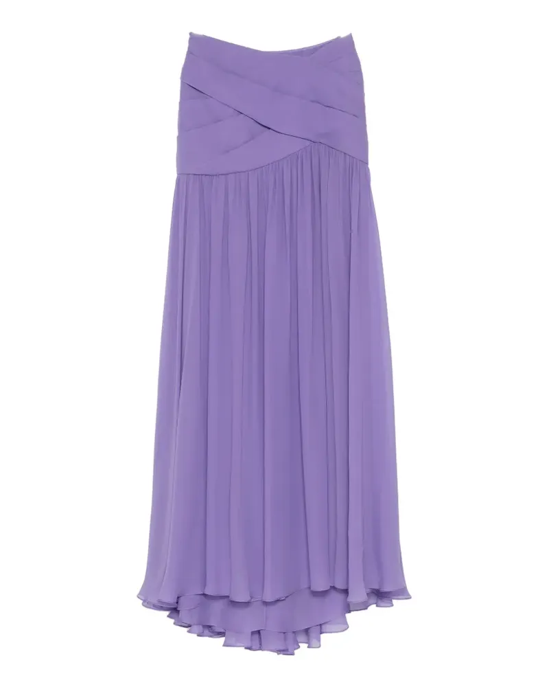 Elie Saab Drapierter Seidenrock - Violett Violett