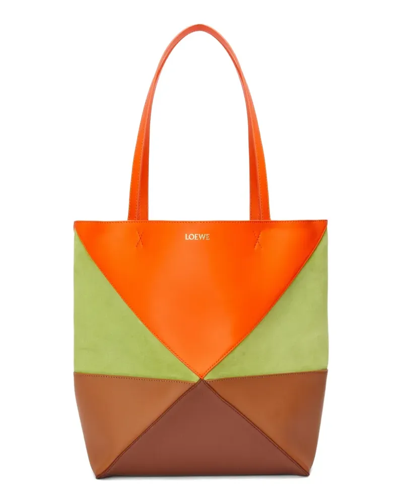 Loewe Mittelgroßer Puzzle Fold Shopper - Orange Orange