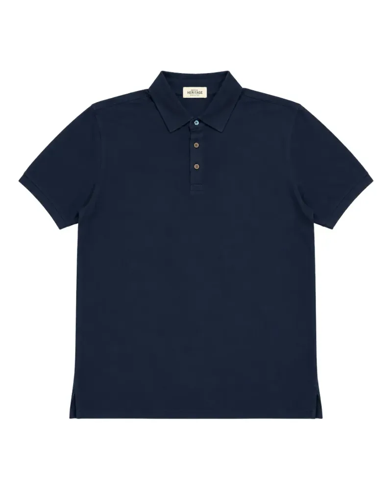 Heritage short-sleeve polo shirt - Blau Blau