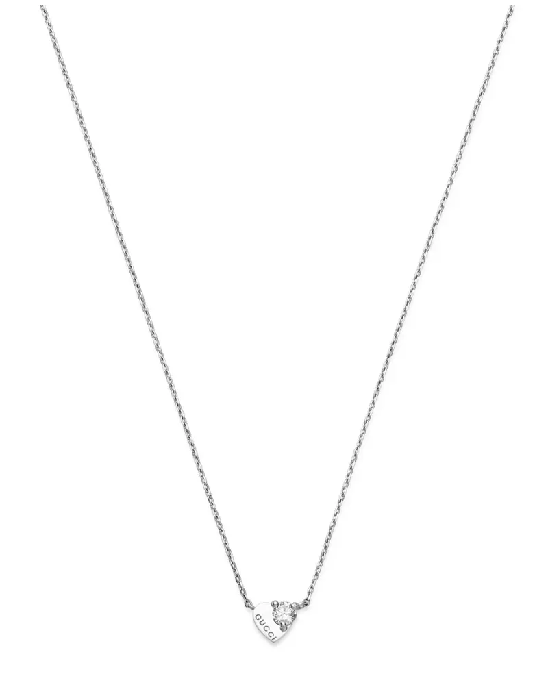 Gucci Trademark Heart Halskette - Silber Silber