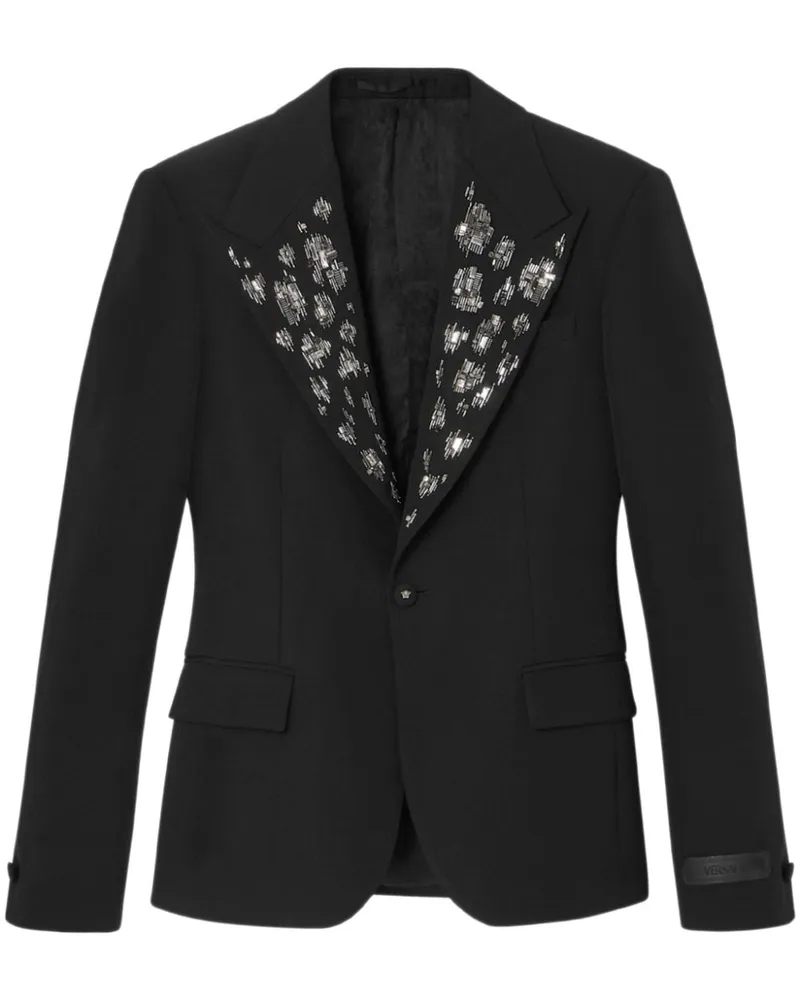Versace Verzierter Grain-de-Poudre-Blazer - Schwarz Schwarz