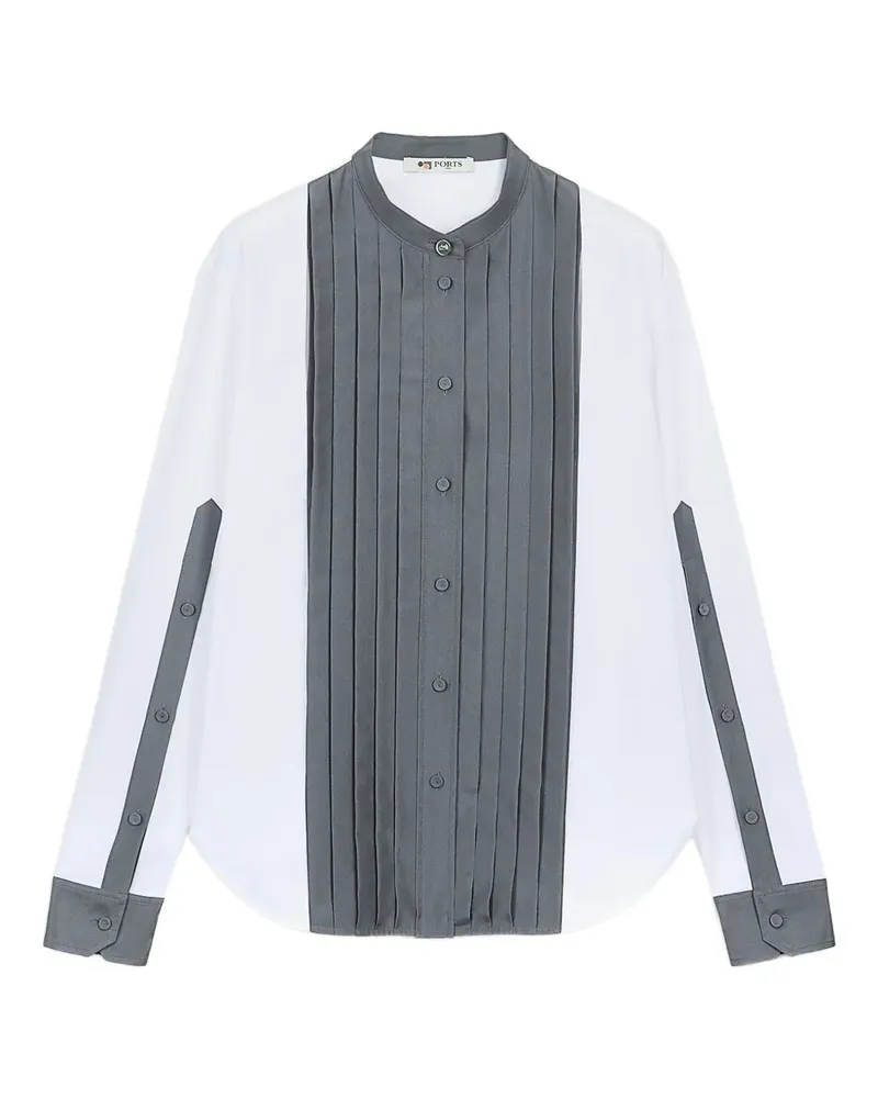 Ports 1961 Hemd mit Biesen - Weiß Weiß