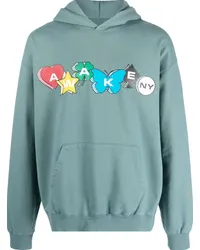 AWAKE NY Hoodie mit Logo-Print Blau