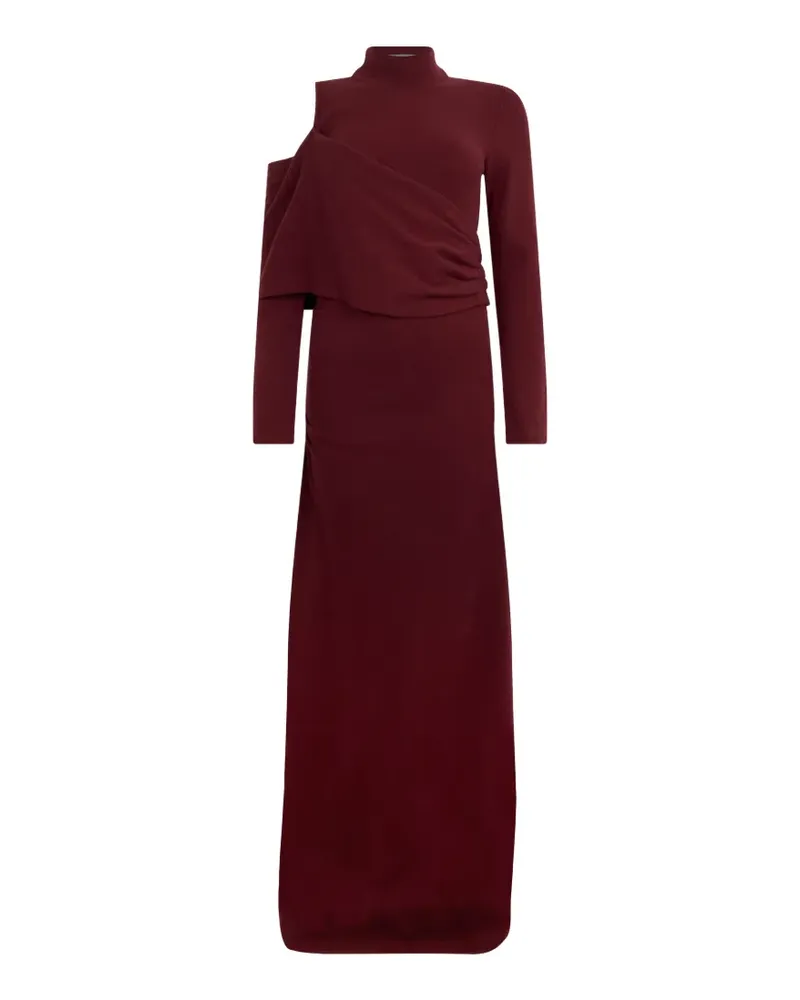 Alberta Ferretti one-shoulder draped maxi dress - Rot Rot