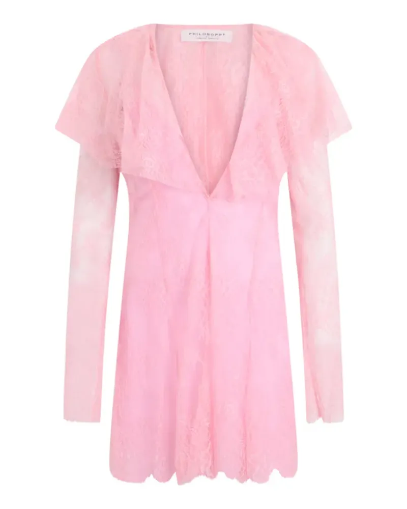 Philosophy Di Lorenzo Serafini Gerüschte Spitzenbluse - Rosa Rosa