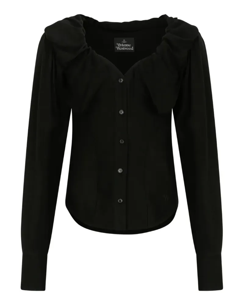 Vivienne Westwood Kendall ruffled buttoned shirt - Schwarz Schwarz