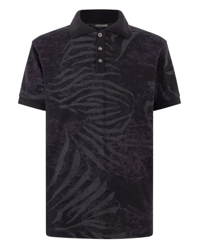 Roberto Cavalli Klassisches Poloshirt - Schwarz Schwarz