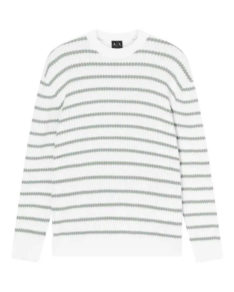 Armani Exchange striped knit sweater - Weiß Weiß