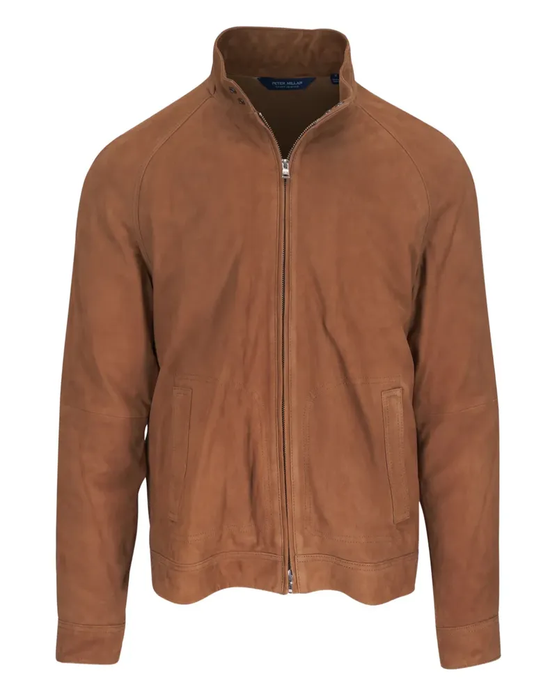 Peter Millar Wildlederjacke mit Reißverschluss - Braun Braun