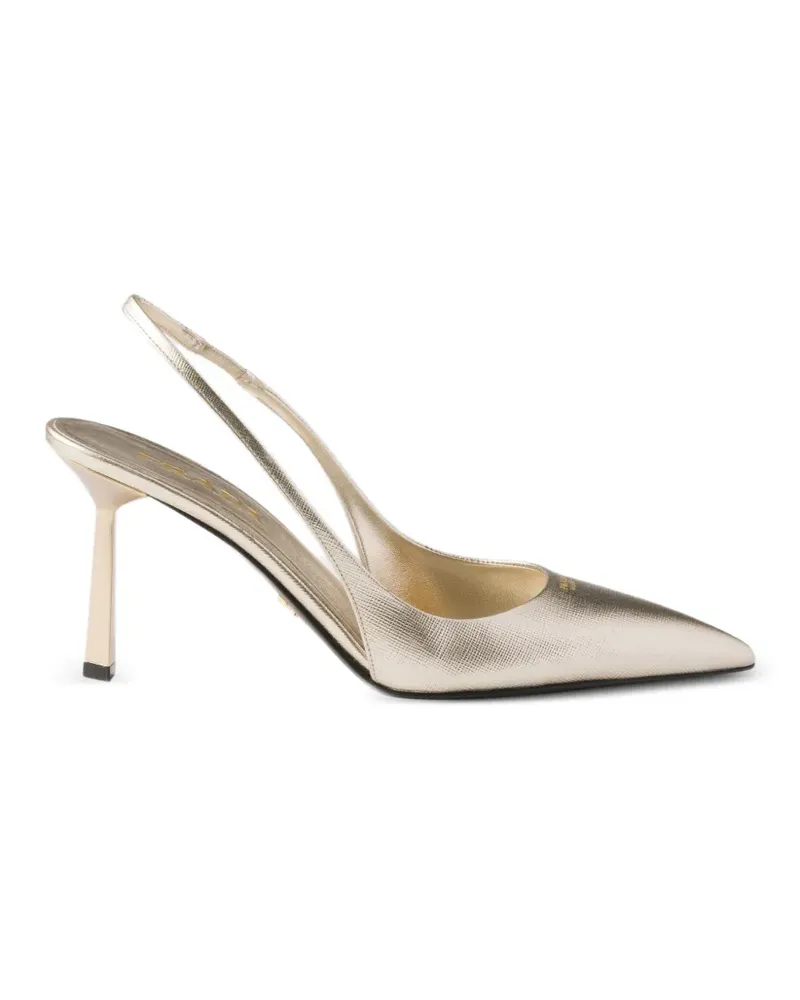 Prada Pumps aus Leder - Gold Gold