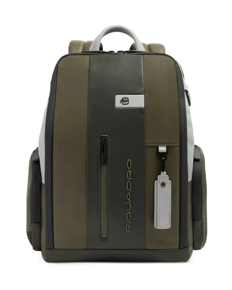 Piquadro Urban Daypack Rucksack mit Logo-Schild - Grün Grün