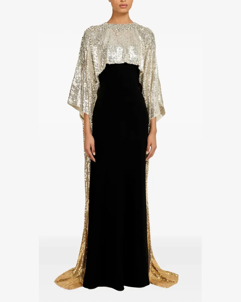 Jenny Packham Cassia Maxikleid - Schwarz Schwarz