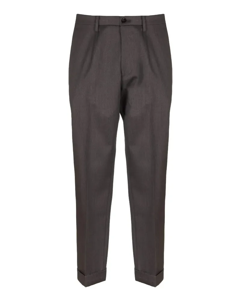 MICHAEL COAL pleated turn-up trousers - Grau Grau