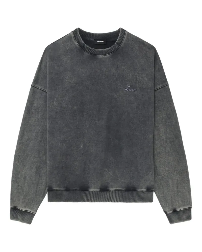 WE 11 DONE Sweatshirt mit Stickerei - Grau Grau