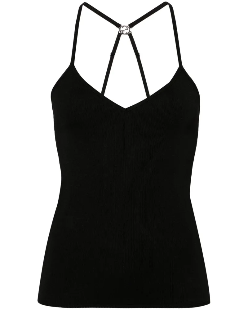 Gucci Geripptes GG Tanktop - Schwarz Schwarz