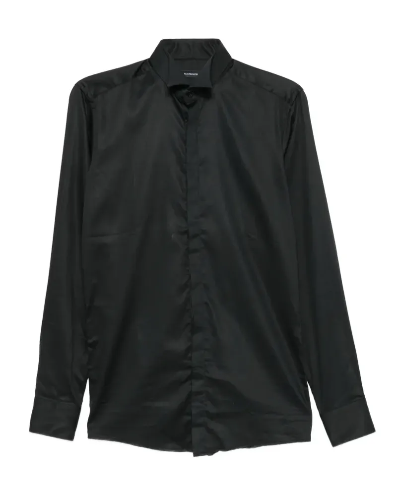 Carlo Pignatelli classic-collar concealed-placket shirt - Schwarz Schwarz