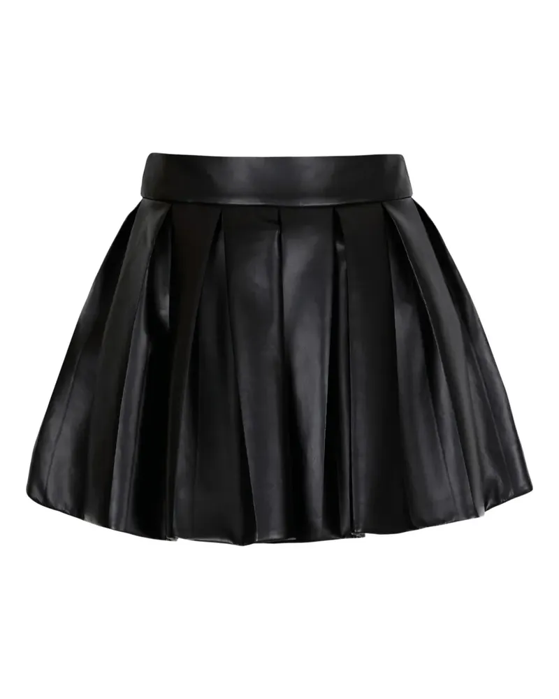 Balmain Minirock aus Faux-Leder - Schwarz Schwarz