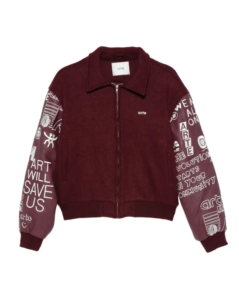 Arte Antwerp Jacke mit Logo - Rot Rot