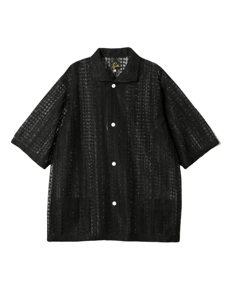 NEEDLES lace widespread collar shirt - Schwarz Schwarz