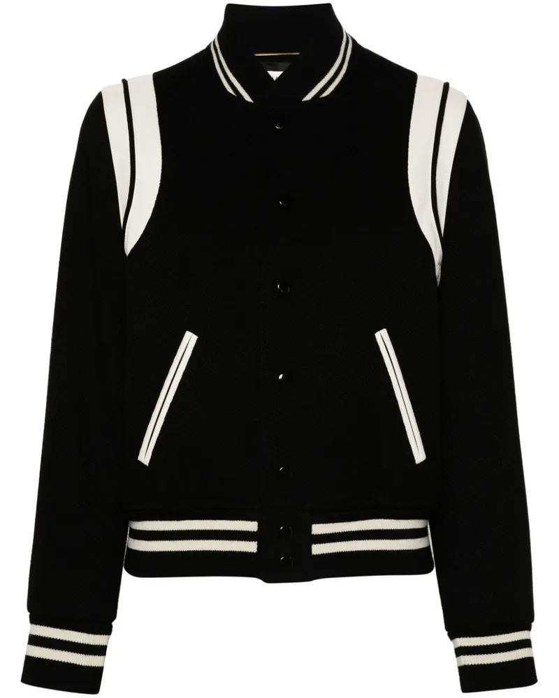 Saint Laurent Bomberjacke mit Stehkragen - Schwarz Schwarz