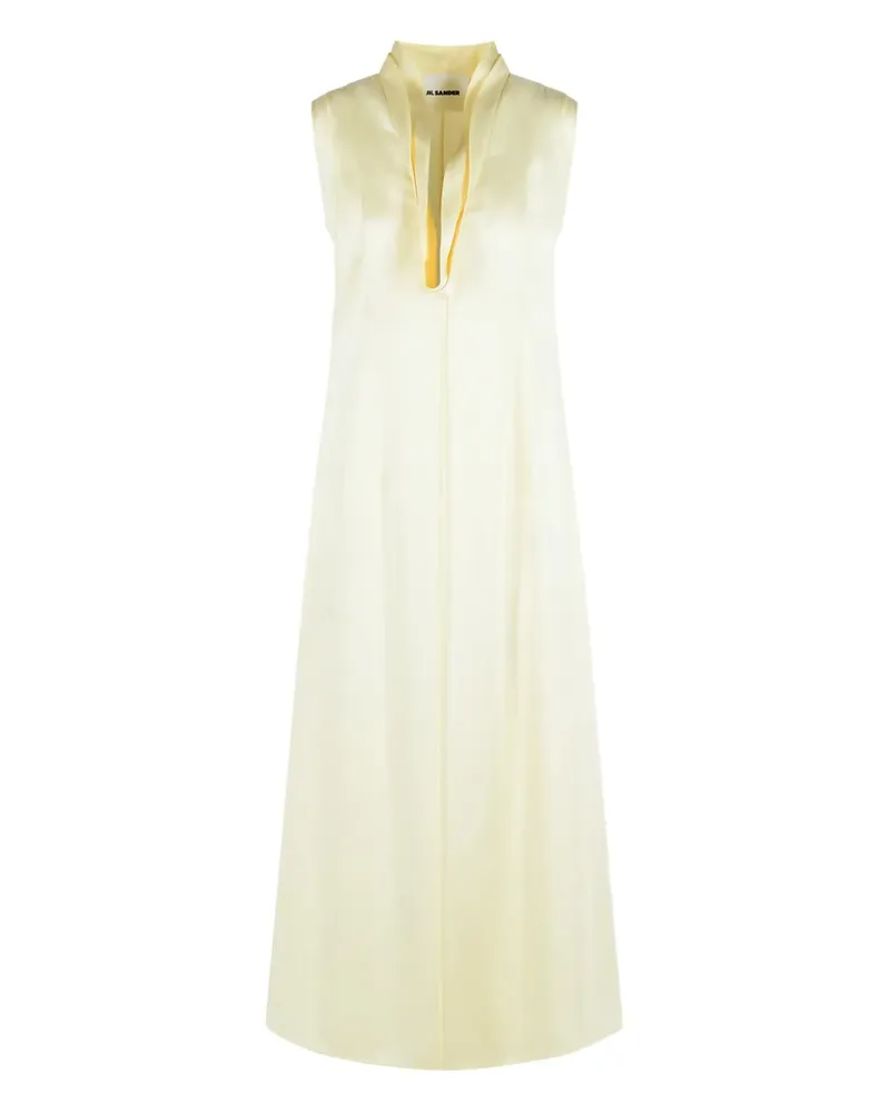 Jil Sander Kleid mit tiefem Ausschnitt - Gelb Gelb