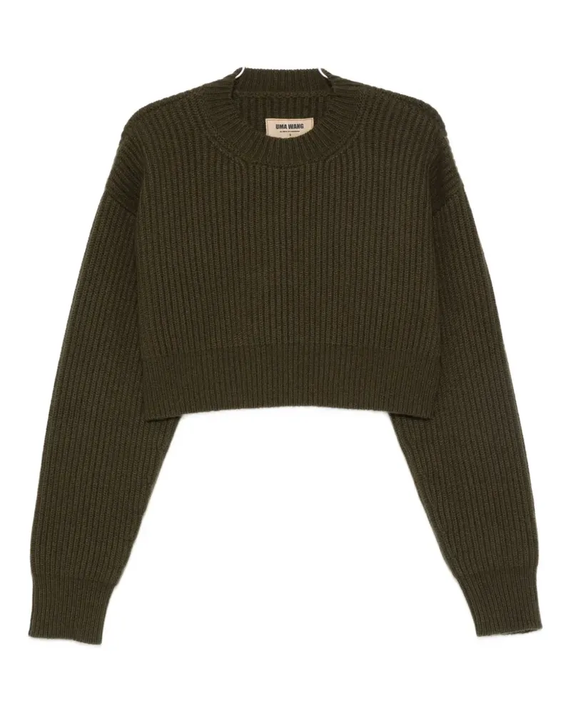 Uma Wang Gerippter Cropped-Pullover - Grün Grün