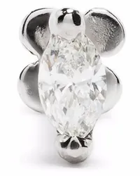 WHITE BIRD 18kt und 14kt Weißgoldohrstecker Silber