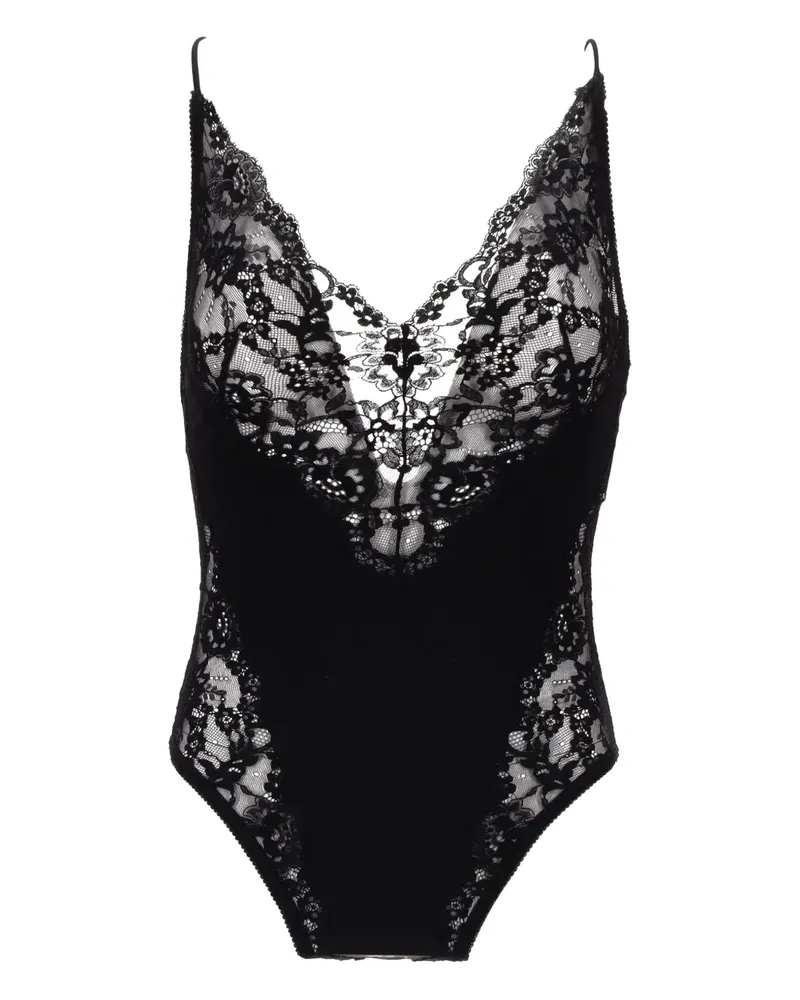 Saint Laurent Body mit Spitze - Schwarz Schwarz