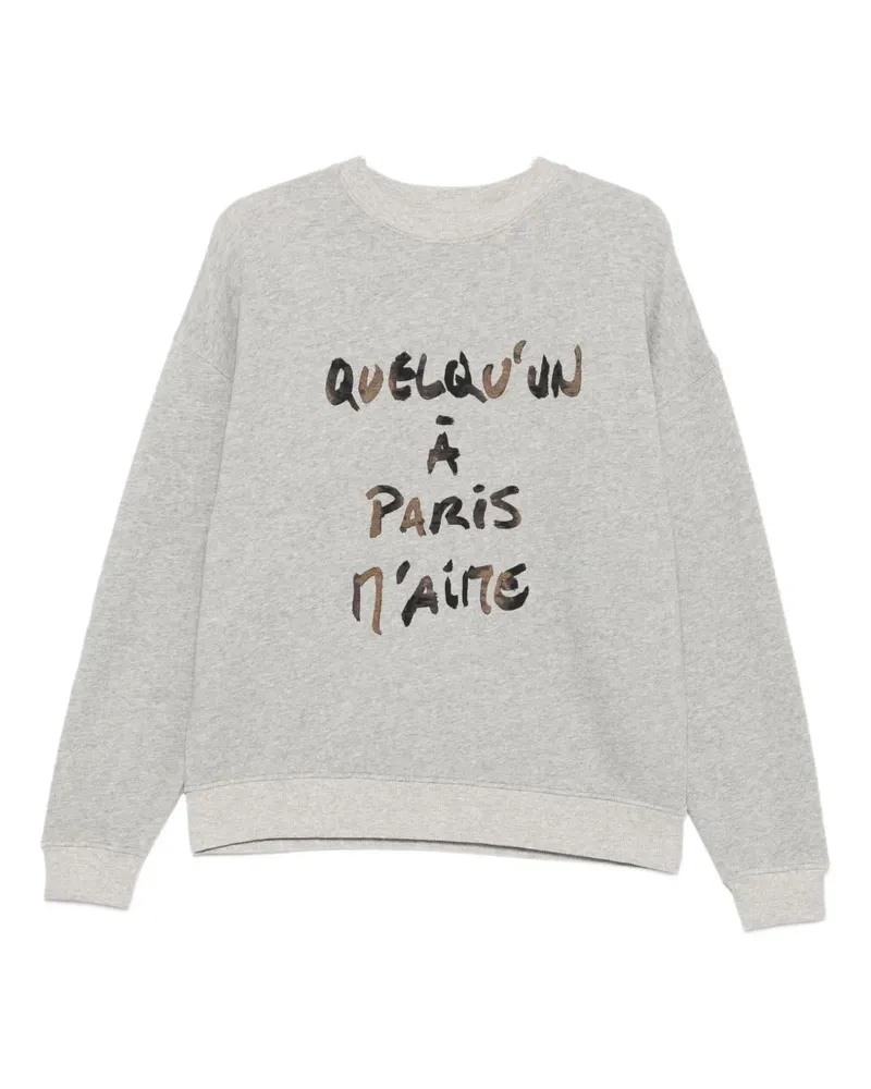ba&sh slogan-print sweatshirt - Grau Grau