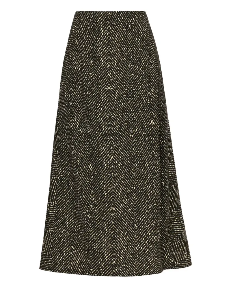 Oscar de la Renta Klassischer Midirock - Schwarz Schwarz