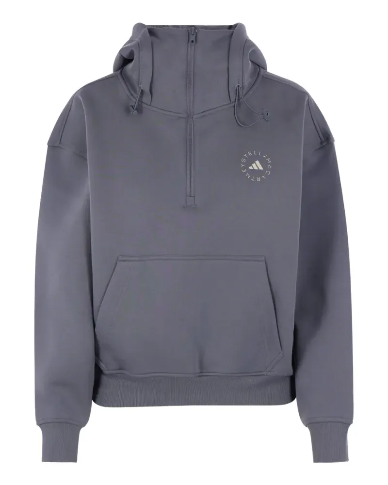 adidas logo-print half-zip hoodie - Grau Grau