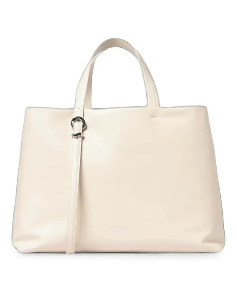 Emporio Armani Deva leather tote bag - Nude Nude