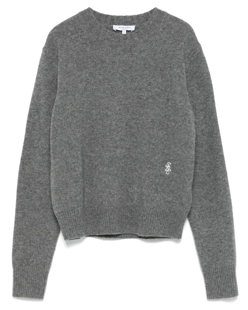 SPORTY & RICH Pullover mit Rundhalsausschnitt - Grau Grau