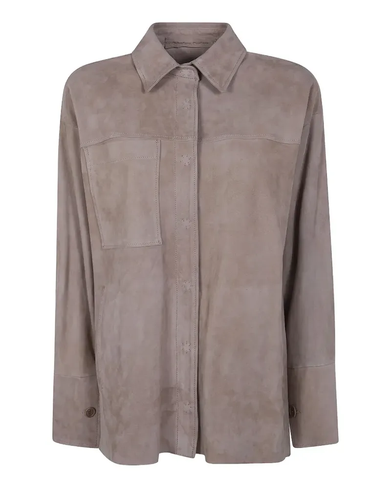 Salvatore Santoro Hemd aus Leder - Nude Nude
