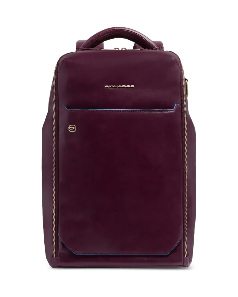 Piquadro Rucksack mit Logo-Schild - Rot Rot