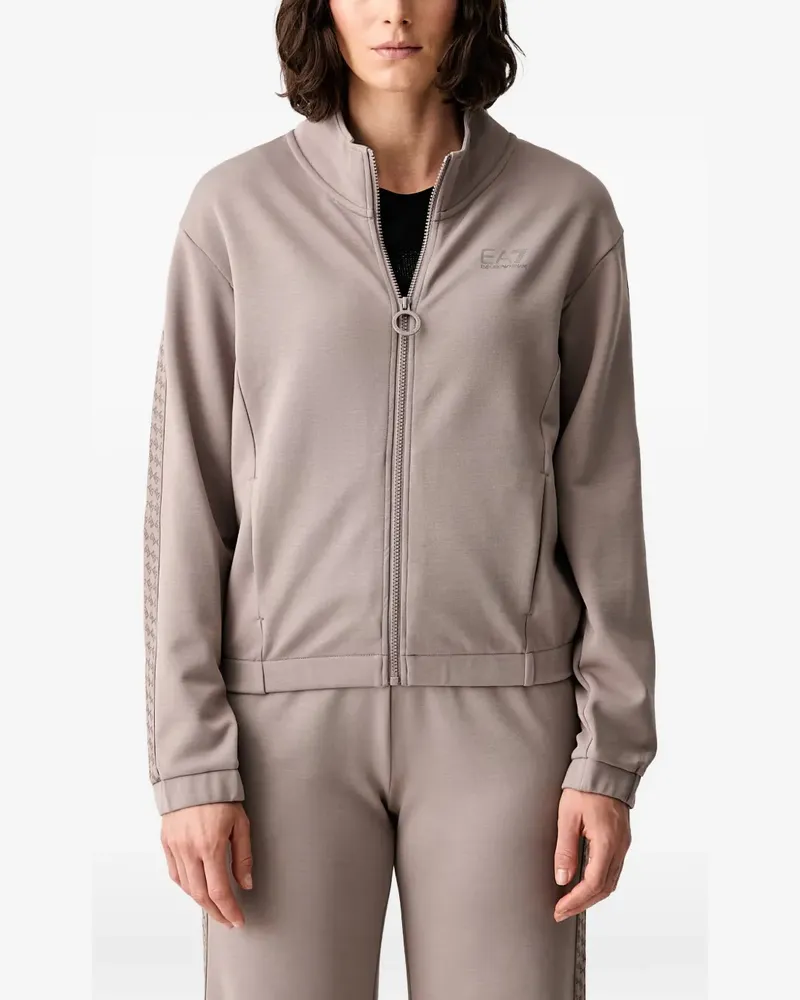 EA7 Jacke mit Logo-Print - Grau Grau