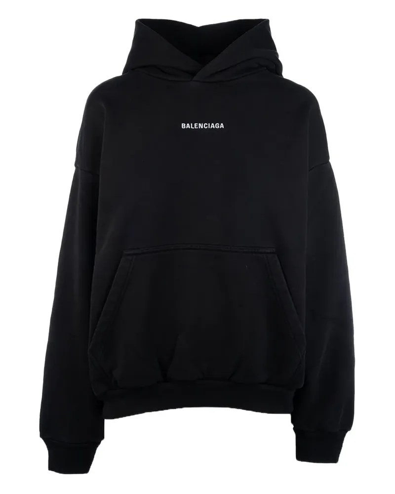 Balenciaga Hoodie mit Logo-Print - Schwarz Schwarz