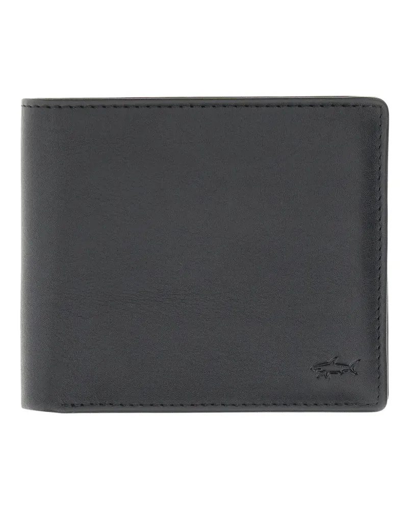 Paul & Shark billfold leather wallet - Schwarz Schwarz